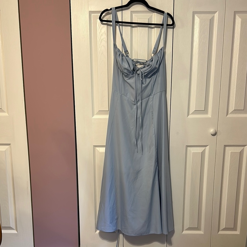 Light Blue Milkmaid Dress